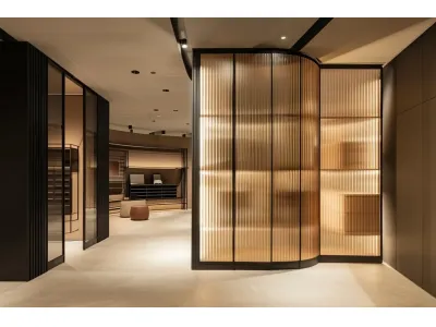 Ribbed Glass Wardrobes