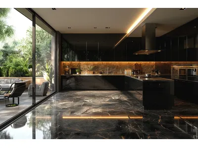 Black High Gloss Cabinets