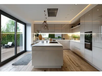 Handleless High Gloss Cabinets