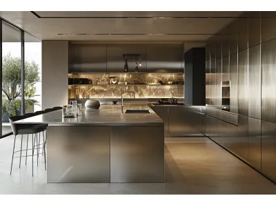 Metallic Lacquer Cabinets