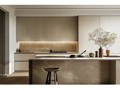 Textured Lacquer Cabinets