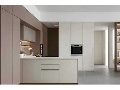 two tone lacquer cabinets