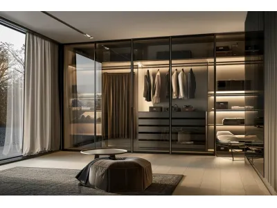Glass & Lacquer Combination Wardrobes