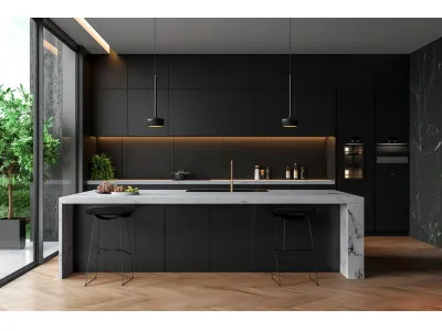 Black Minimalist Cabinets