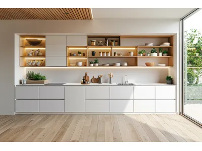 Open Shelving Minimalist Cabinets