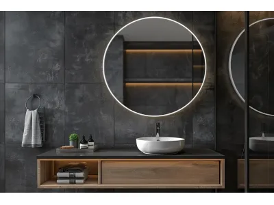 Round Mirror Cabinet