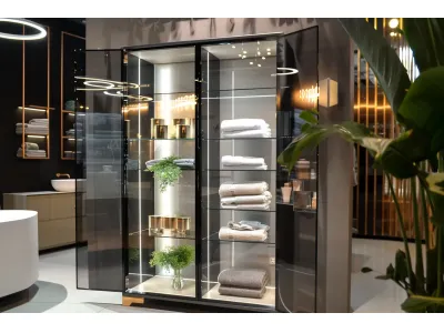 Glass Front Tall Cabinets