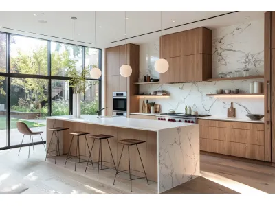 Light Tone Veneer Cabinets